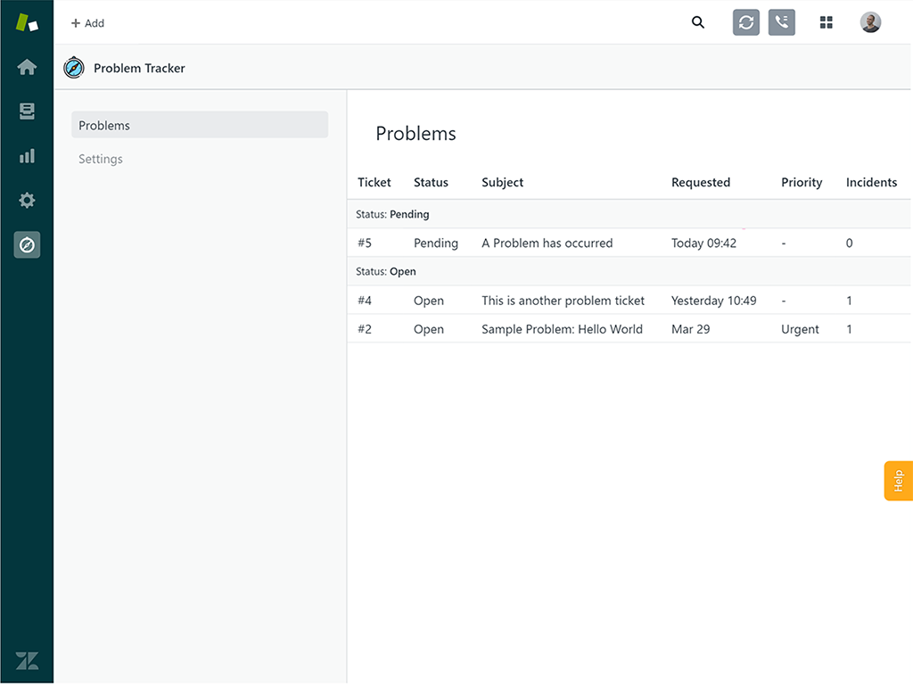 Problem Tracker App Integration with Zendesk Support